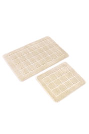Mijölnir Kareli - Crema - Juego de alfombrillas de baño (2 piezas)